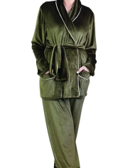 Pyjama velour avec ceinture