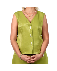 Set satiné viscose sans manche